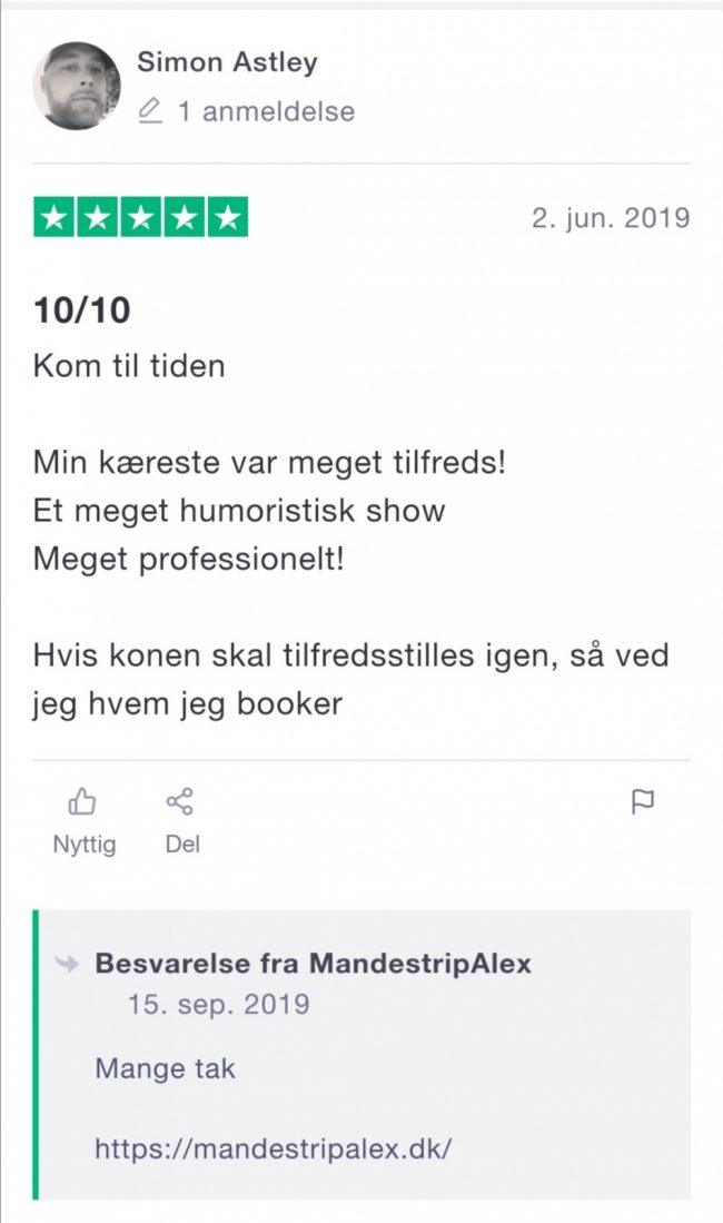 Mandestrip Billig pris København-Roskilde-Køge-Albertslund 